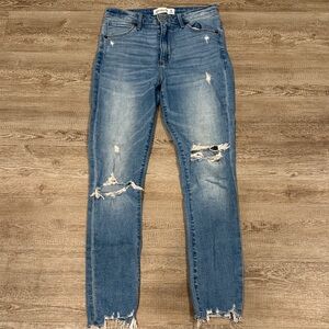 Abercrombie & Fitch Ripped Blue Skinny Jeans